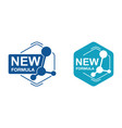 new formula hexagonal sticker with molecular cell vector image vector image