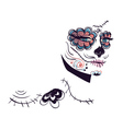 day of dead girl face6 vector image