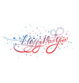 happy new year celebration lettering typography vector image