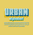3d retro font vector image