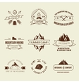 camping labels set vector image