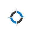 compass logo template icon design vector image
