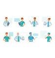 doctor opinion of collection therapist vector image vector image
