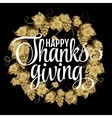 happy thanksgiving day give thanks autumn gold vector image