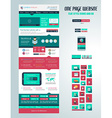 one page website flat ui design template vector image