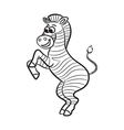 zebra black and white vector image vector image