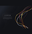 elegant golden silver and rose gold wavy lines vector image