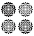 halftone circles of dots stars squares heart vector image vector image