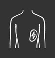 ill spleen chalk icon sore human organ people vector image vector image