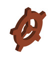 isometric gear icon vector image vector image