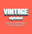 3d retro font vector image