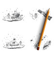astronaut - study surface vector image