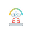 carbon neutrality icon isolated on white vector image vector image
