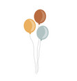 cartoon balloons in pastel palette isolated vector image vector image