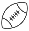 rugby ball line icon american football vector image