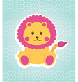 baby shower design over dotted background vector image vector image