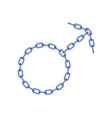 blue chain in shape of male symbol vector image
