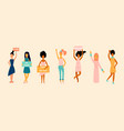 concept of feminism girl power female equality vector image