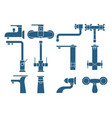 kitchen shower faucets vector image vector image