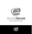 silver skunk logo for business vector image vector image