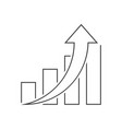 graph up outline icon on white background vector image vector image