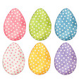 watercolor pastel easter eggs decorations vector image vector image