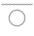 black border and circle frame vector image vector image