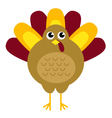 cute retro thanksgiving turkey isolated on white vector image
