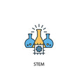 stem concept 2 colored line icon simple yellow vector image