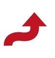 arrow isolated flat icon vector image vector image