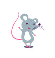 cartoon cute rat in simple flat style vector image