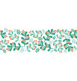christmas mistletoes seamless border vector image vector image