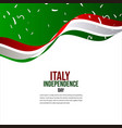 happy italy independence day celebration template vector image