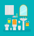 ceramic toilet interior vector image