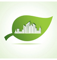 cityscape at leaf vector image