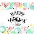 happy birthday card vector image