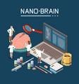 nanotechnology isometric composition vector image vector image