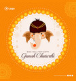 banner design of happy ganesh chaturthi vector image vector image