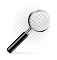 magnifier on a transparent background vector image