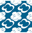 seamless drawn cloud pattern brush painted clouds vector image