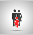 man and woman with daughter silhouette family vector image vector image