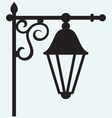 silhouette lamp of wrought metal vector image