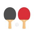 two ping pong rackets vector image vector image