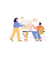 business meeting web concept with people scene vector image