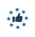 customer review icon vector image vector image