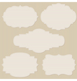 set of five vintage striped frames vector image vector image
