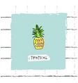 summer cartoon doodle hand drawn tropical vector image vector image