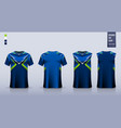 t-shirt sport mockup template design for soccer vector image