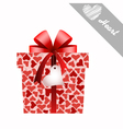 gift and hearts vector image vector image