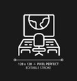 mission control pixel perfect white linear icon vector image vector image
